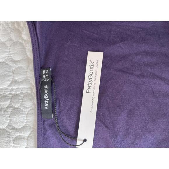 Patty Boutik Purple Long Sleeve Top with Front Zipper XS NWT - Picture 5 of 6